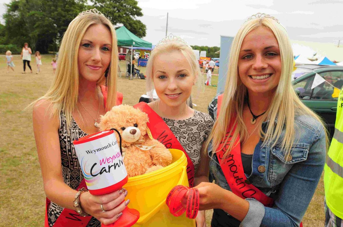 Carnival Queen finalists Sarah Flann, Victoria Hope and Gina Hartley