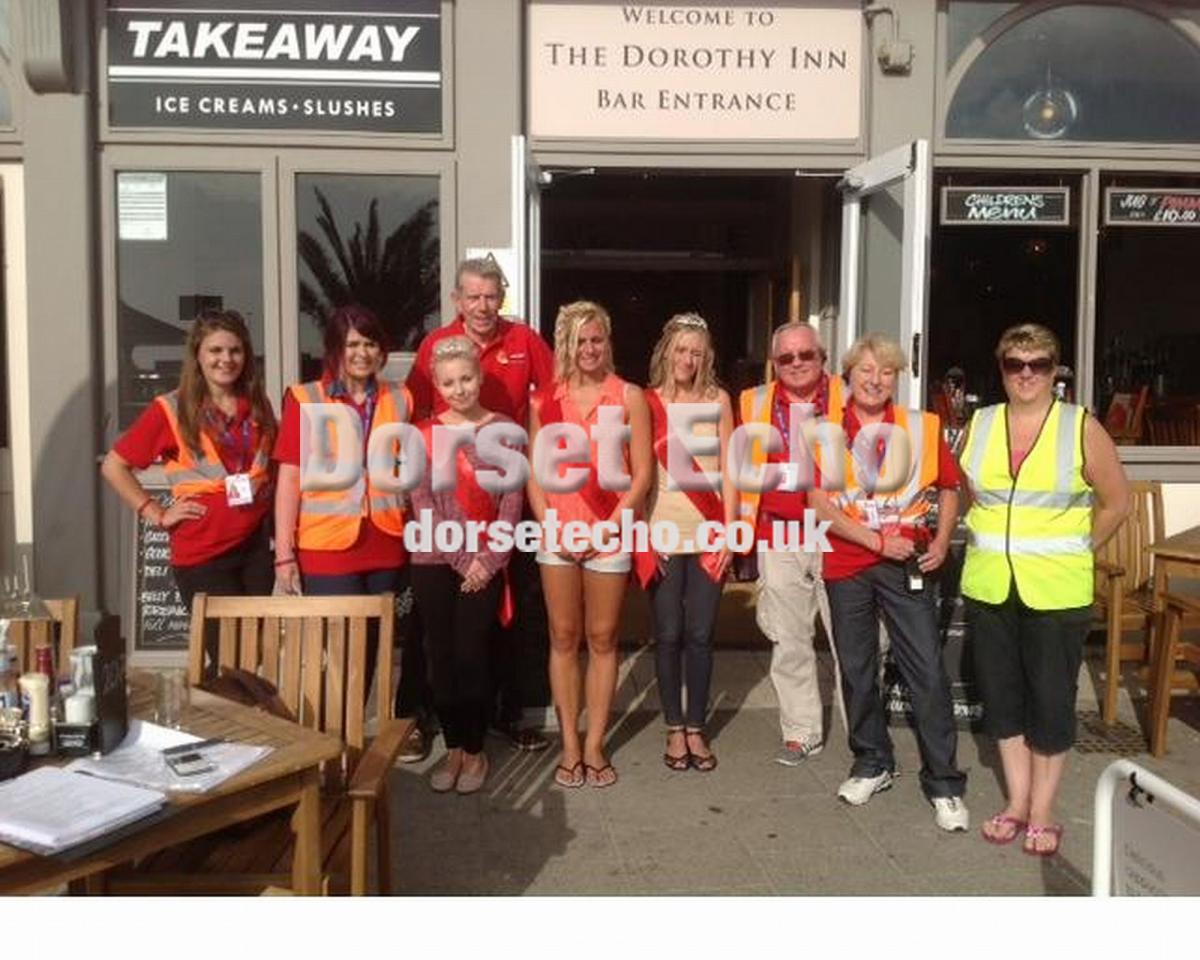 The carnival team outside the Dorothy Inn at the start of the big day
