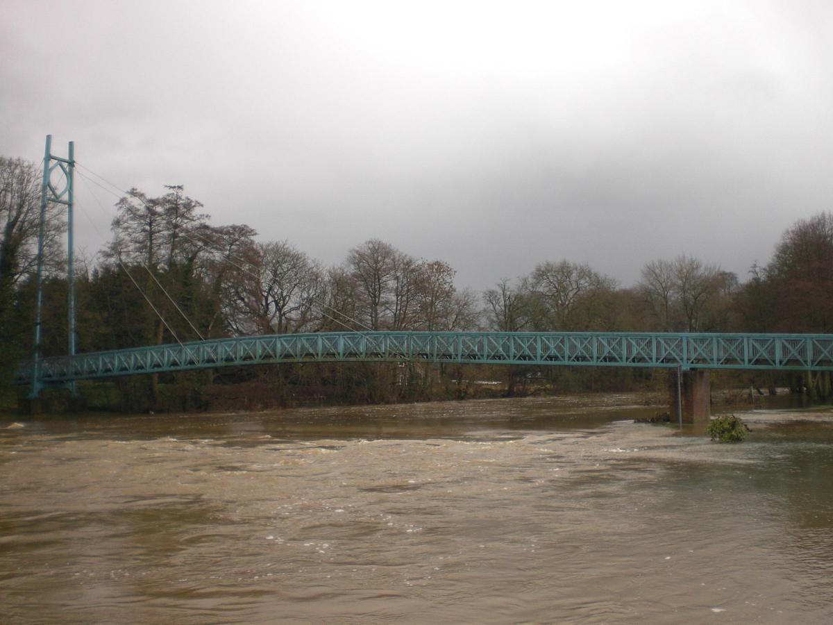 Floods at the River Stour in Blandford by Richard L. James 