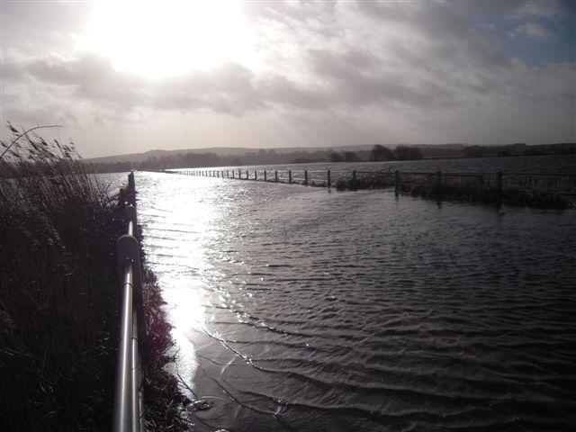 Colin Fountain's pictures of the flooding by Wareham Causeway