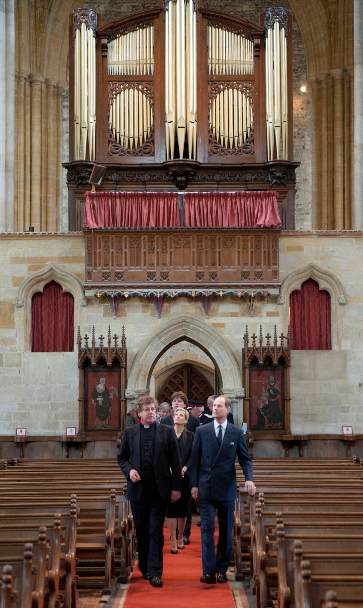 The Earl and Countess of Wessex visit Milton Abbey. Picture by Daniel Rushall.