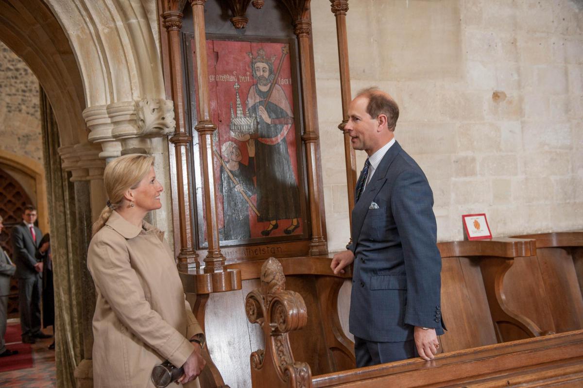 The Earl and Countess of Wessex visit Milton Abbey. Picture by Daniel Rushall.