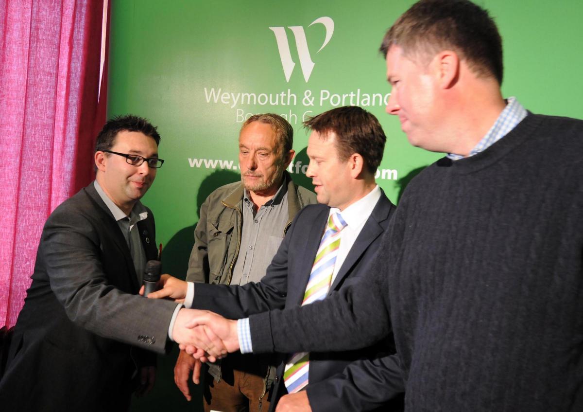 Weymouth and Portland Borough Council election 2014 - The results of Wyke Regis are announced