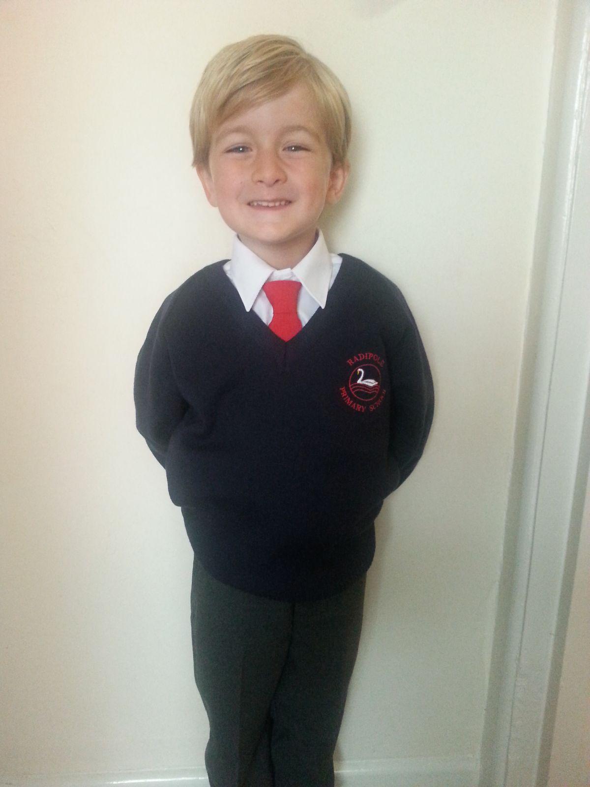 Back to School - Joshua Dixon started reception class at Radipole Primary - Picture by Sophie Penny