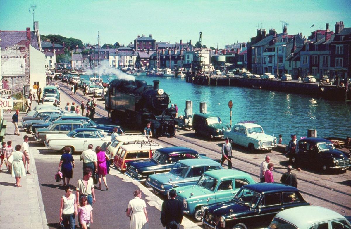 Looking back at Weymouth's harbour train line