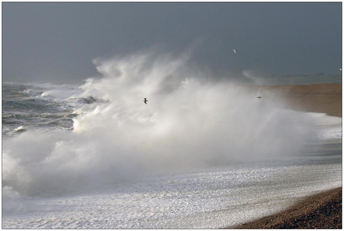 Storm Imogen at Chesil Beach Febraury 2016 by Ted Toop