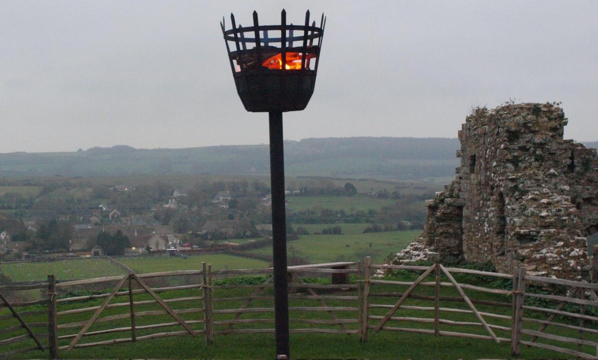 The Beacon is lit at Corfe Castle