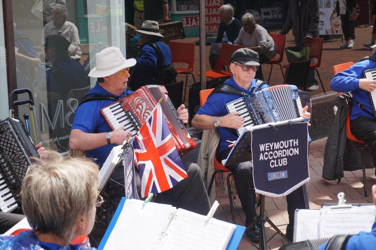 Weymouth Accordions strike up a tune on St Mary Street