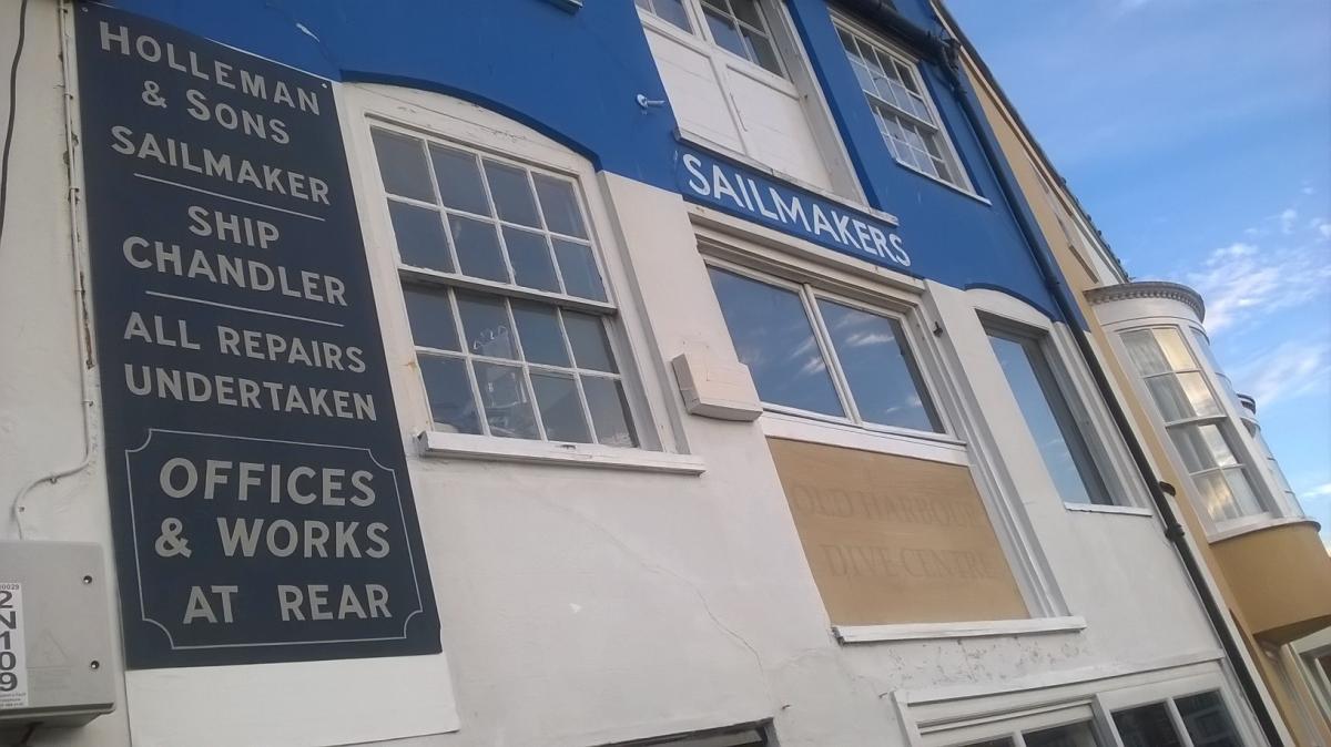 Filming in Weymouth Harbour. The Dive Centre gets a 40s make-over. Pictures: Catherine Bolado