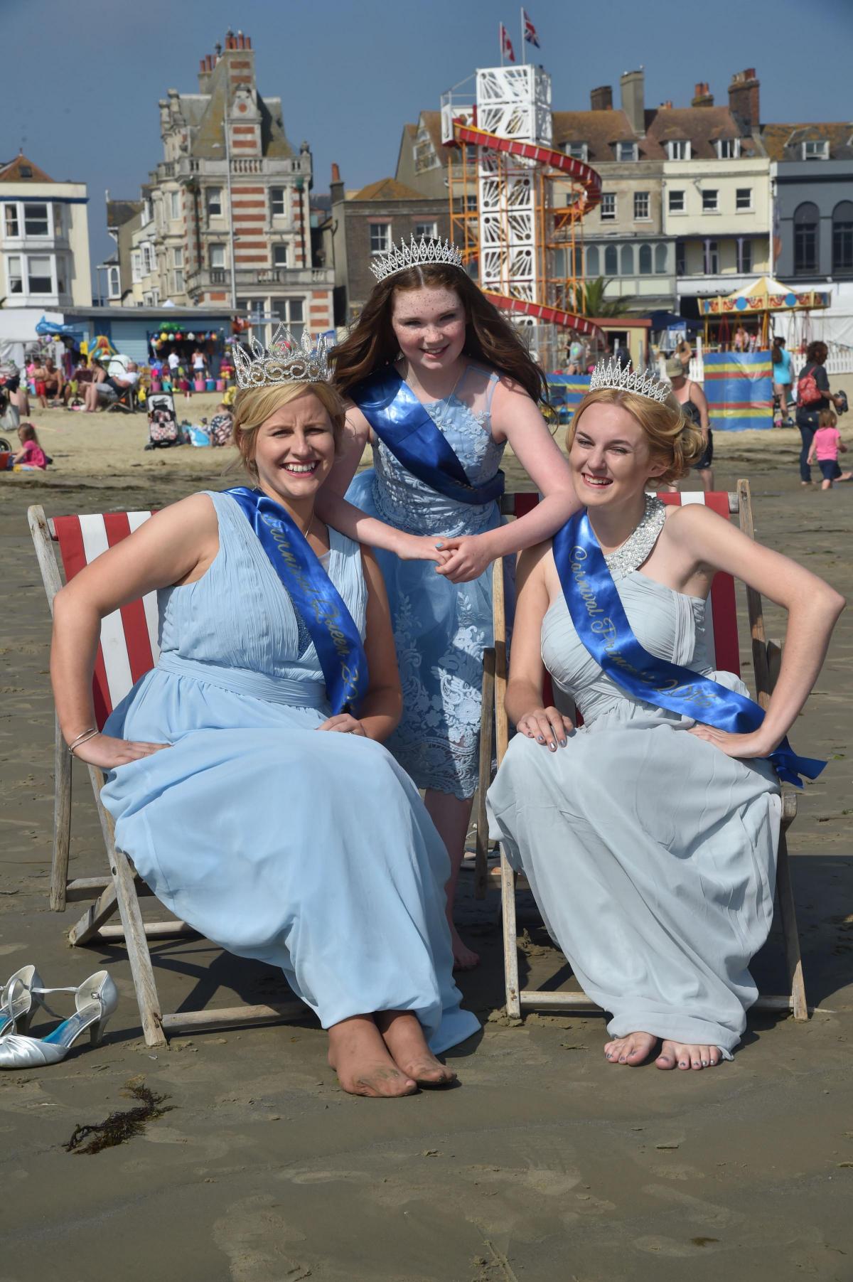 SEASIDE ROYALTY: The carnival queen and princesses