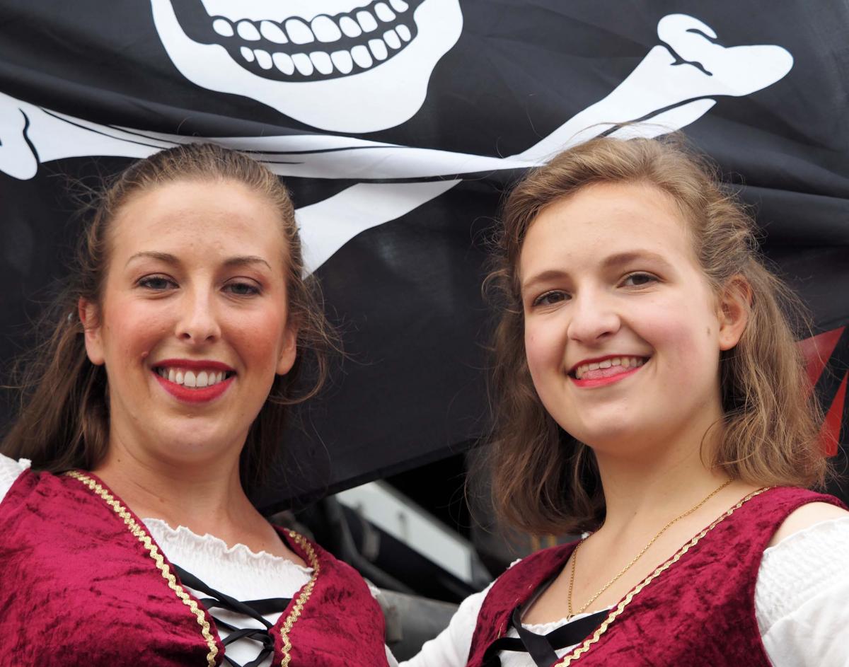 CARRRRNIVAL: Pirates from the Pavilion Abbie Etheridge and Gloriana Davies PICTURE: Dorset Media Service
