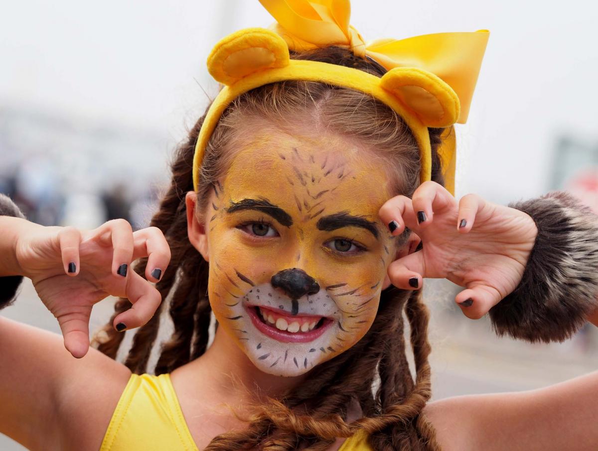 A ROARING SUCCESS: Erin Newport, 9, on the Lions Club and Lets Dance float PICTURE: Dorset Media Serive
