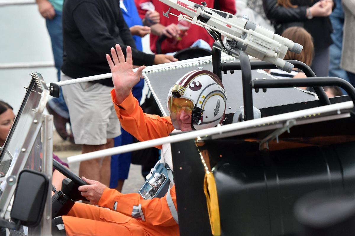 MAY THE FLOAT BE WITH YOU: Star Wars themed float at Weymouth Carnival