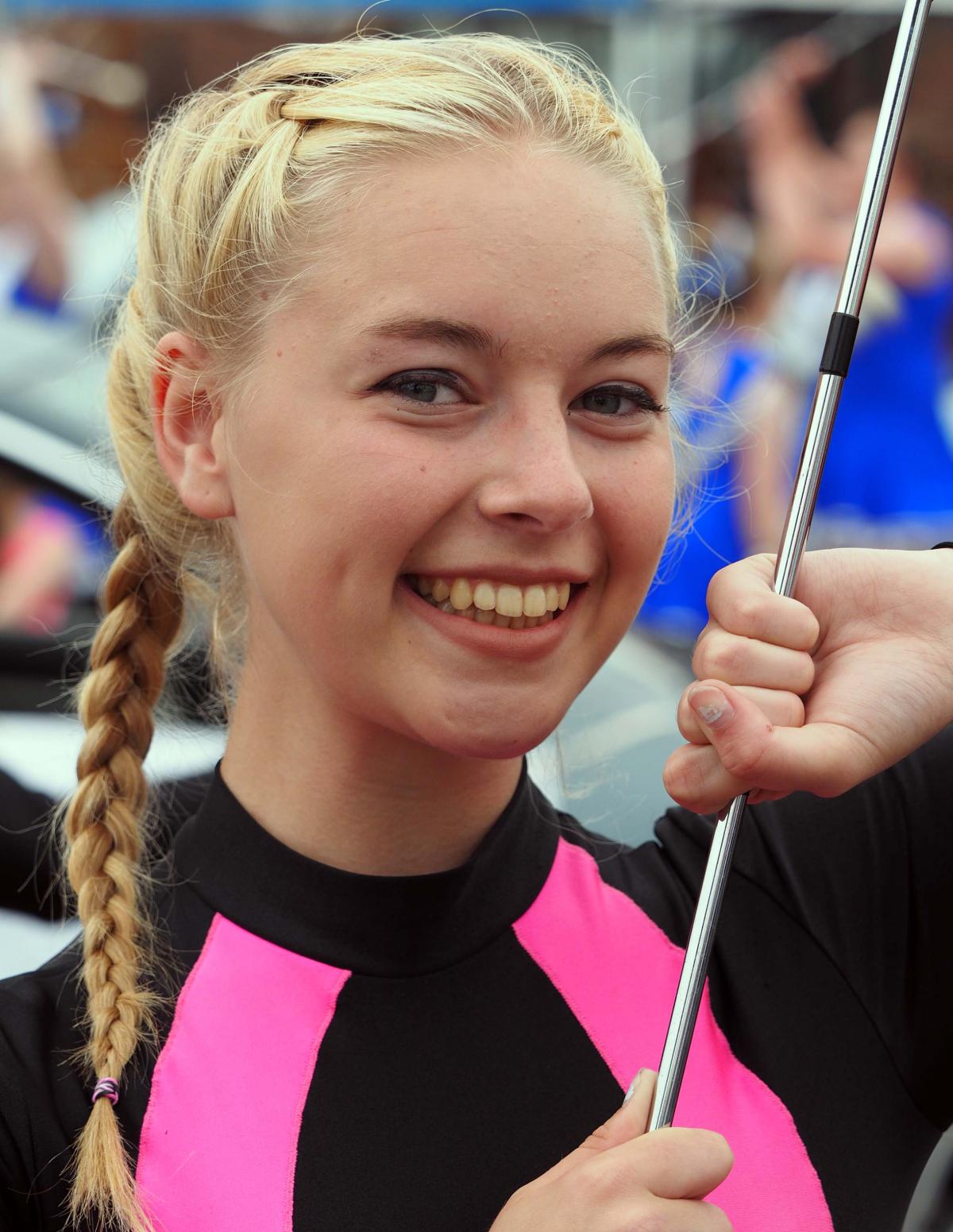 TWIRL: Courtney Wood, 17, from the Second Edition Majorettes PICTURE: Dorset Media Service