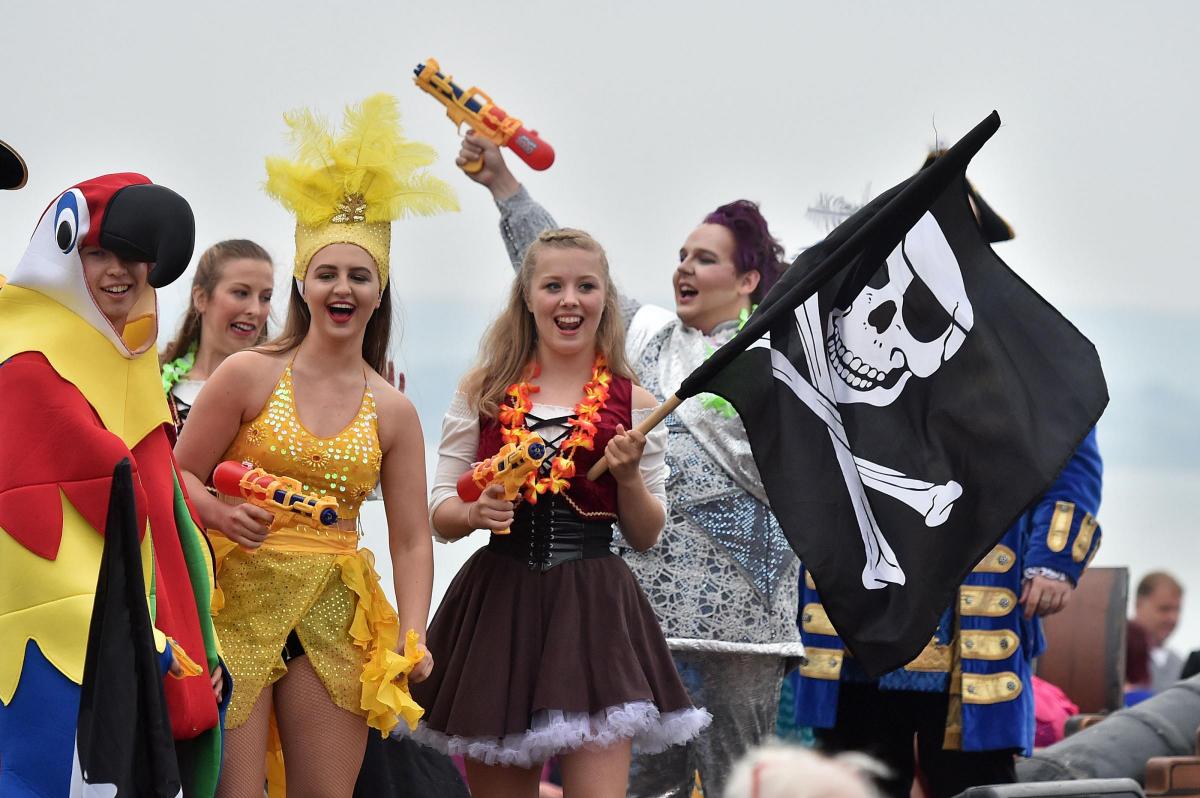 WAVE THE FLAG: Weymouth Carnival parade