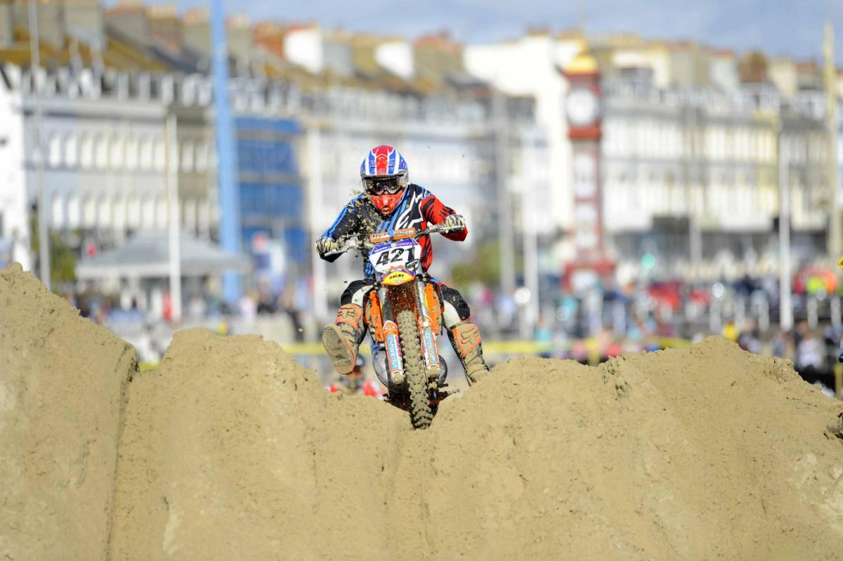 Riders on the Weymouth Beach Motor Cross circuit. 16th October 2016. Photo by Graham Hunt Photography.