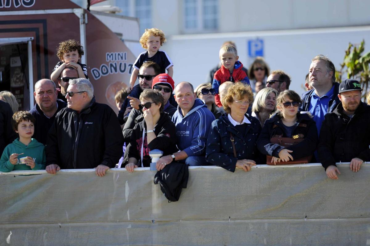 Large crowds watching the Weymouth Beach Motor Cross. 16th October 2016. Photo by Graham Hunt Photography.