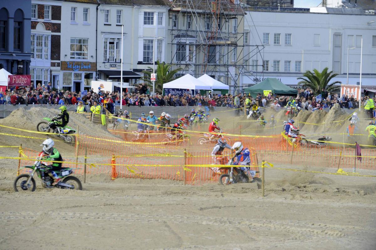 Riders on the Weymouth Beach Motor Cross circuit. 16th October 2016. Photo by Graham Hunt Photography