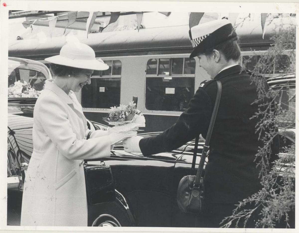 The Queen on a visit to Weymouth and Portland in 1981