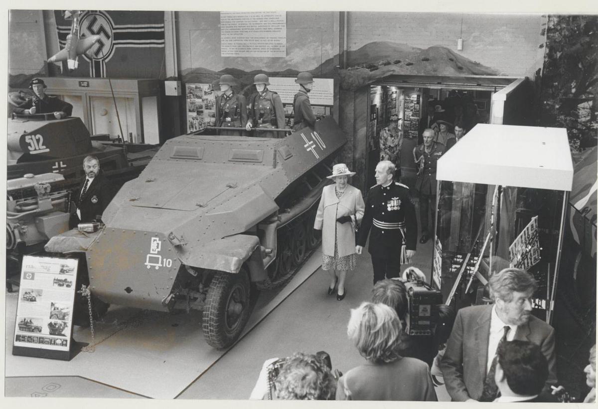 The Queen at Bovington Tank Museum 1997