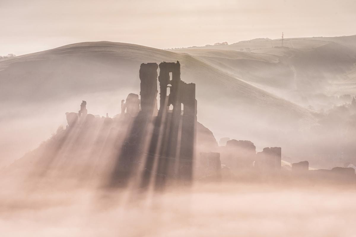 Corfe Castle in the Mist by Paul Dimarco