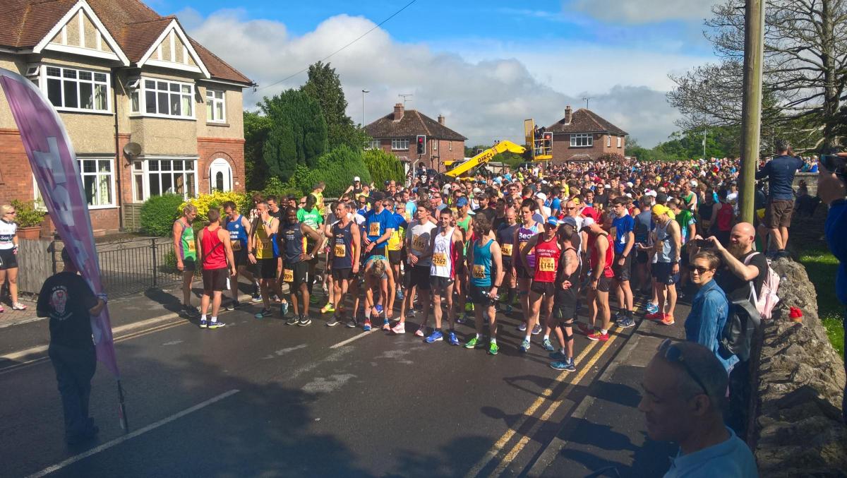 Runners getting set for the Casterbridge Half Marathon