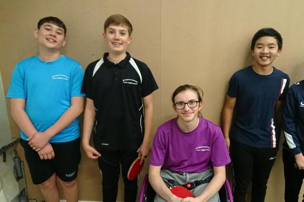 n All Saints B players after week five of the Weymouth & District Table Tennis League.            Picture: STEVE BLAIR