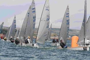 Competitors at the National Championships of the Finn Class hosted by Castle Cove Sailing Club.