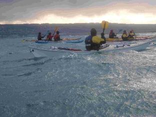Members of the Isle of Portland Canoe Club brave icy conditions in Portland Harbour. Copyright notice: Barbara Browning.