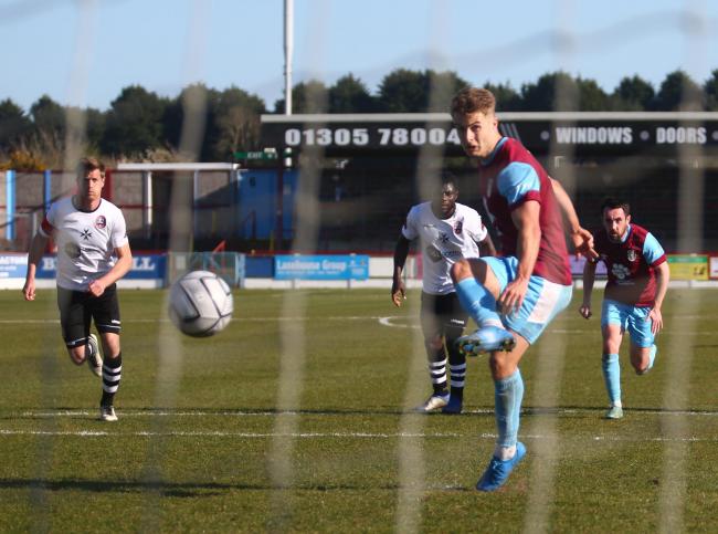 Andy Dallas, right, was among the loan success stories for Weymouth last season Picture: MARK PROBIN
