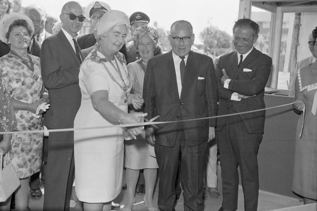 Ceremonial opening in Weymouth featuring Sid James of Carry On fame Picture courtesy of Geoff Pritchard