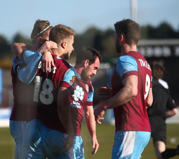 Dorset Echo: Andy Dallas, left, played a key role in helping the Terras reach 18th spot Picture: MARK PROBIN