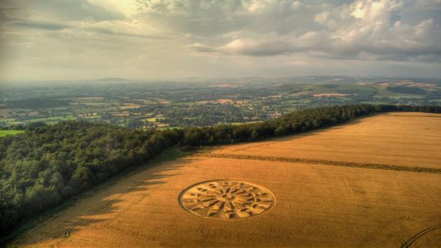 Dorset Echo: Incredible aerial shots clearly show the geometric pattern Picture: Droning On (Echo Camera Club)