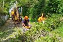 Work has been ongoing on Swanage Railway line while the service is closed to the public. Picture: Swanage Railway