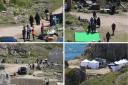 Day one of filming for Star Wars at Winspit Quarry in coastal Dorset. Pictures: Dorset Echo/Michael Taylor