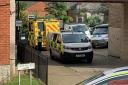 Emergency services at Portmore Gardens, Weymouth.