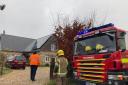 Fire crews attended blaze at Cerne Abbas near Dorchester as casualties treated for burns Picture: Marie-Claire Alfonso