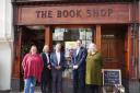 Staff from Kitson & Trotman outside The Book Shop launching the community book drive. Image: Kitson & Trotman