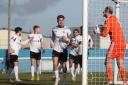 Brad Ash, centre, scored twice as Weymouth crushed Concord 5-0