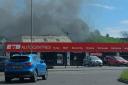 The fire took hold of a unit at Bridport Self Storage on Friday afternoon