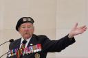 D-Day veteran Ken Hay speaks during the Royal British Legion (RBL) Service of Remembrance to commemorate the 79th anniversary of the D-Day landings, at the British Normandy Memorial in Ver-sur-Mer, Normandy, France. The service remembers the 22,442