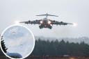 Huge military jet circled around Dorset with parachutists deployed