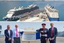 A Dorset port has undergone a record £26 million redevelopment as it looks to handle larger cruise ships. 