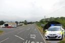 Two vehicles crash on the A30 yesterday