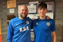 Luke Sheehy, right, will continue to play at Wimborne