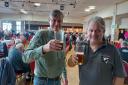 West Dorset CAMRA chairman, Bruce Mead (left) and branch treasurer Rich Bates raise a glass to Weymouth Octoberfest