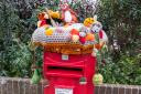 Autumnal post box topper