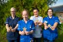Nurses from the Inpatient Unit at Weldmar Hospicecare holding this year's Light up a Life stars