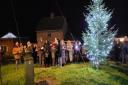 Portland residents gathered around the Christmas tree in Southwell