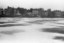 Weymouth beach covered in snow in January 1982